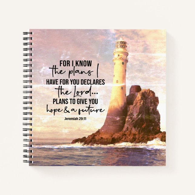 Jeremiah 29:11 I know the plans I have for you  Notebook (Front)