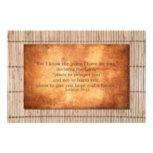 Jeremiah 29:11 I know the plans I have for you Photo Print
