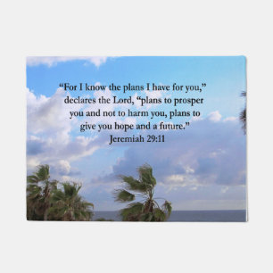 JEREMIAH 29:11 INSPIRATIONAL VERSE DOORMAT