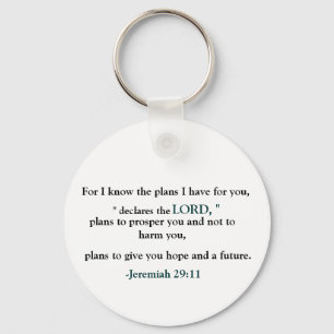 Jeremiah 29:11 key ring