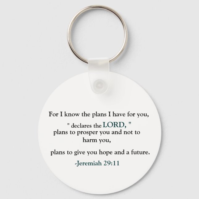 Jeremiah 29:11 key ring (Front)