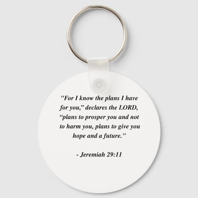 JEREMIAH 29:11 KEY RING (Front)