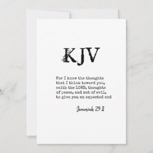 Jeremiah 29:11 KJV Bible Quote - Can Be Customised