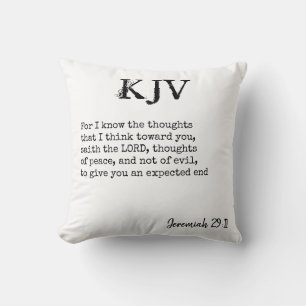 Jeremiah 29:11 KJV Bible Quote - Can Be Customised Cushion