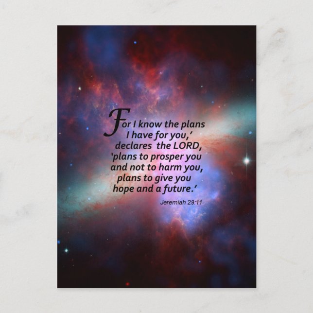Jeremiah 29:11 postcard (Front)