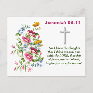 Jeremiah 29:11 postcard