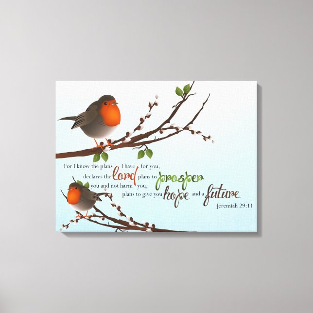 Jeremiah 29:11 Premium Wrapped Canvas (Gloss) (Front)