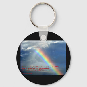 Jeremiah 29:11 Rainbow Key Ring