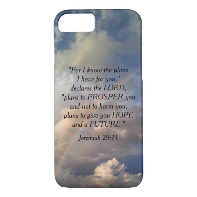 Jeremiah 29:11 Rainbow Phone Case (Back)
