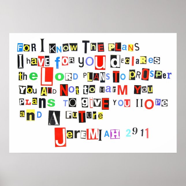 Jeremiah 29:11 Ransom Note Poster (Front)