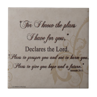 Jeremiah 29:11 Scripture Gift Tile