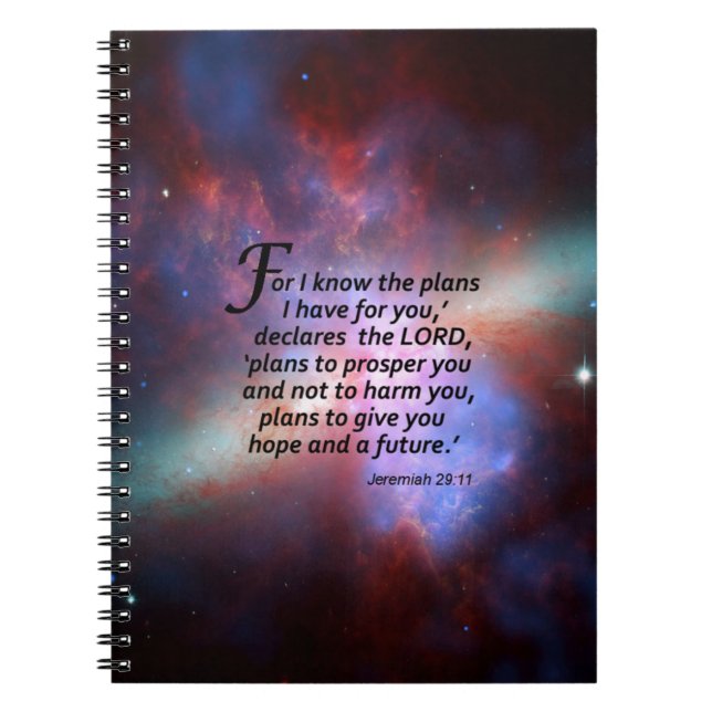 Jeremiah 29:11 spiral notebook (Front)