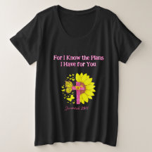Jeremiah 29:11 Sunflower Cross Christian Faith T‑S