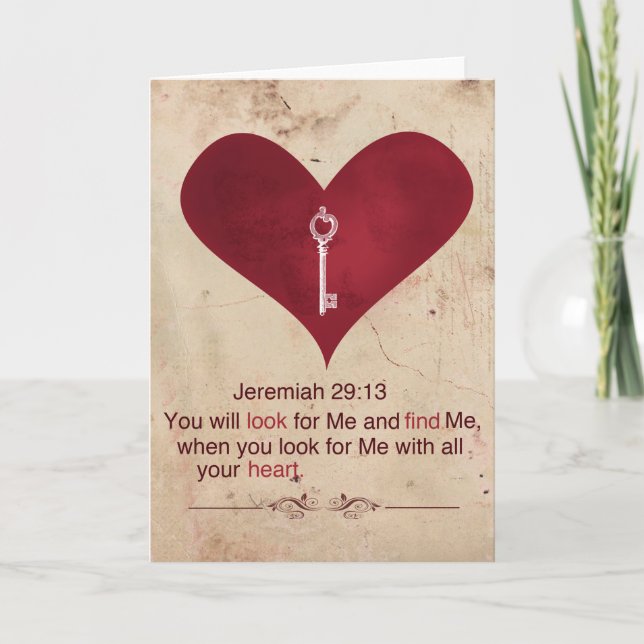 Jeremiah 29:13 Greeting Card (Front)