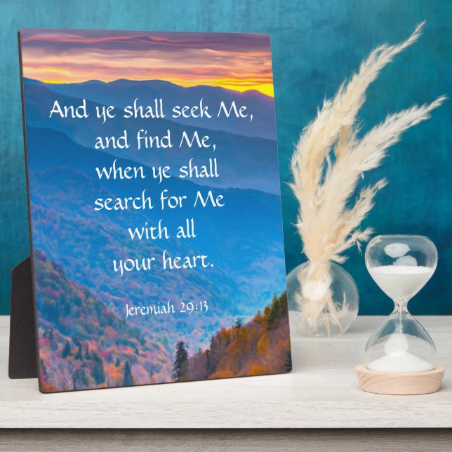 Jeremiah 29:13   plaque (Side)