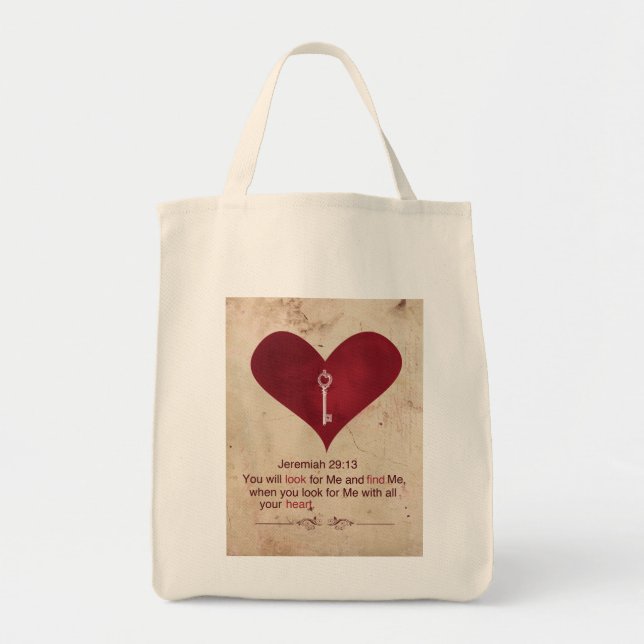 Jeremiah 29:13 Tote Bag (Front)