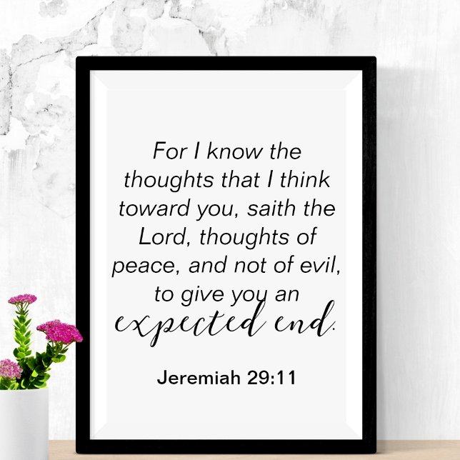 Jeremiah 29 Thoughts of Peace Christian Quote Poster (Jeremiah 29 Thoughts of Peace Christian Quote Poster
)