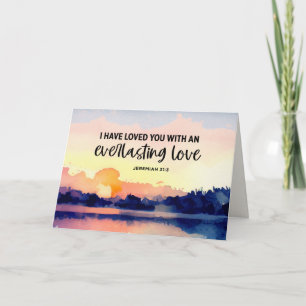 Jeremiah 31:3 I have loved you Bible Verse Card