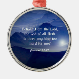 Jeremiah 32:27, scripture metal tree decoration