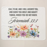 Jeremiah 33:3 Call to Me Wildflowers Scripture