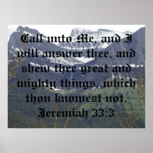 Jeremiah 33:3 poster