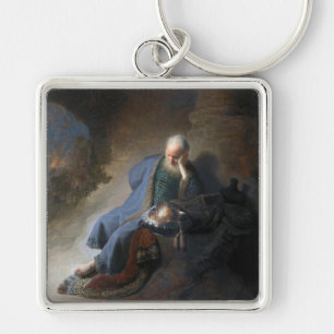 Jeremiah Lamenting on Fall of Jerusalem, Rembrandt Key Ring