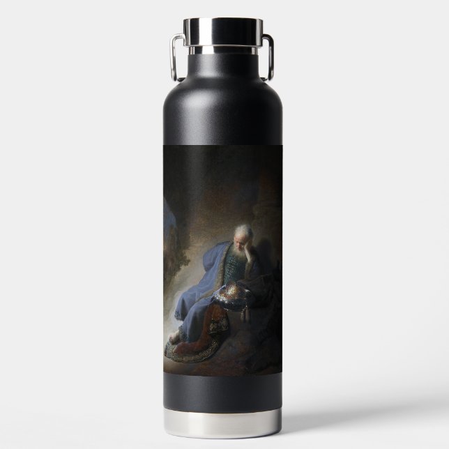 Jeremiah Lamenting on Fall of Jerusalem, Rembrandt Water Bottle (Front)