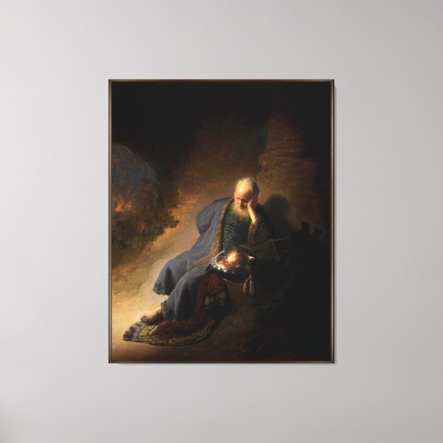 Jeremiah Lamenting the Destruction of Jerusalem Canvas Print (Front)