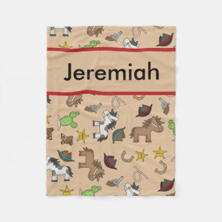 Jeremiah's Personalised Cowboy Blanket