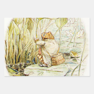 Jeremy Fisher on a Lily pad by Beatrix Potter Wrapping Paper Sheet