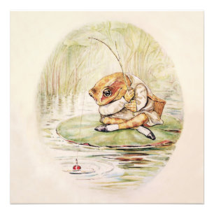 “Jeremy Fisher on a Lilypad” by Beatrix Potter Photo Print