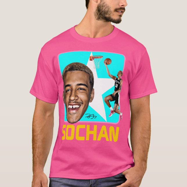 Jeremy Sochan Retro T-Shirt (Front)
