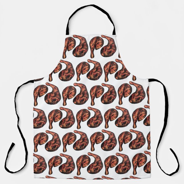 Jerk Chicken Leg Jamaican Caribbean Food Cuisine Apron (Front)