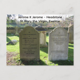 Jerome K Jerome Headstone, Ewelme, Oxfordshire Postcard