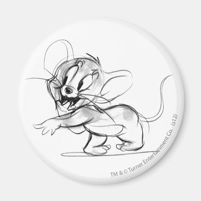 Jerry Bashful Sketch Magnet (Front)