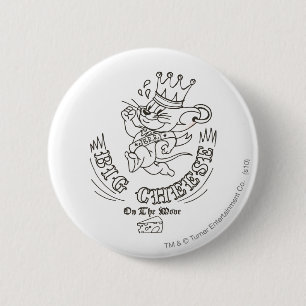 Jerry Big Cheese On The Moon 1 6 Cm Round Badge