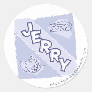 Jerry Blue Cheese Logo Classic Round Sticker