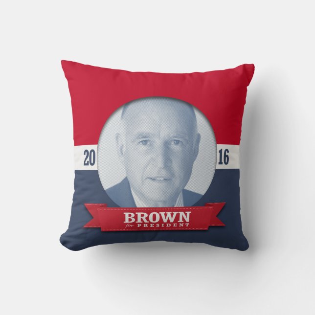 JERRY BROWN 2016 CUSHION (Front)