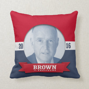 JERRY BROWN 2016 CUSHION