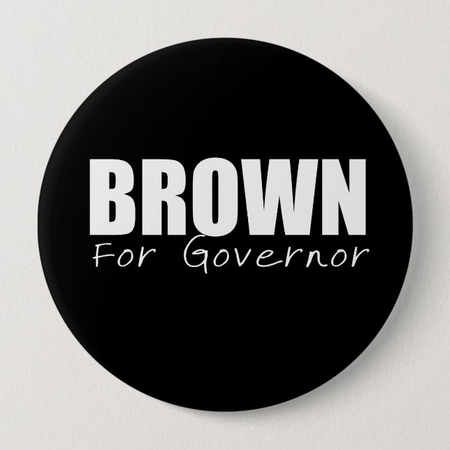 JERRY BROWN Election Gear 10 Cm Round Badge (Front)