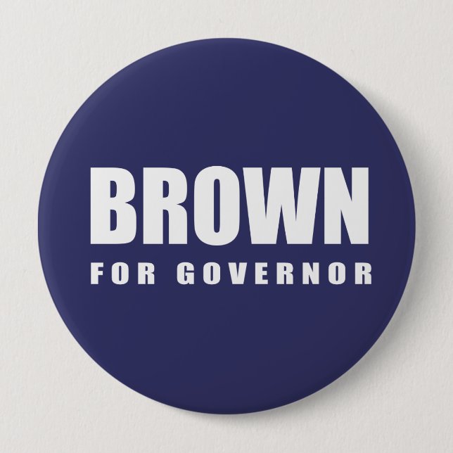 JERRY BROWN Election Gear 10 Cm Round Badge (Front)