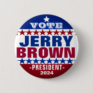 Jerry Brown for President 2024 Campaign Button