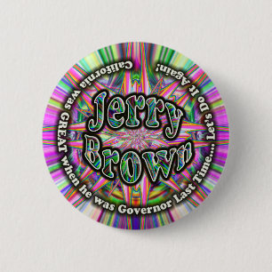 Jerry Brown Governor button