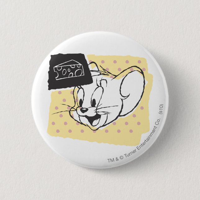 Jerry Cheese 6 Cm Round Badge (Front)