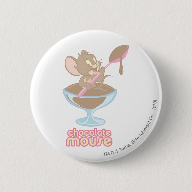 Jerry Chocolate Mouse 6 Cm Round Badge (Front)