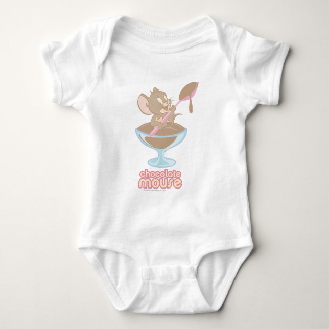 Jerry Chocolate Mouse Baby Bodysuit (Front)