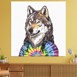 Jerry Garcia wolf  Canvas Print