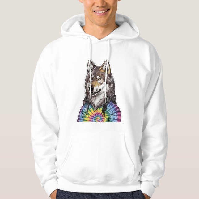 Jerry Garcia wolf  Hoodie (Front)