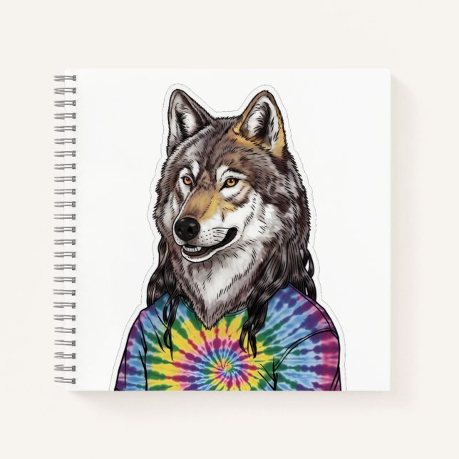 Jerry Garcia wolf  Notebook (Front)