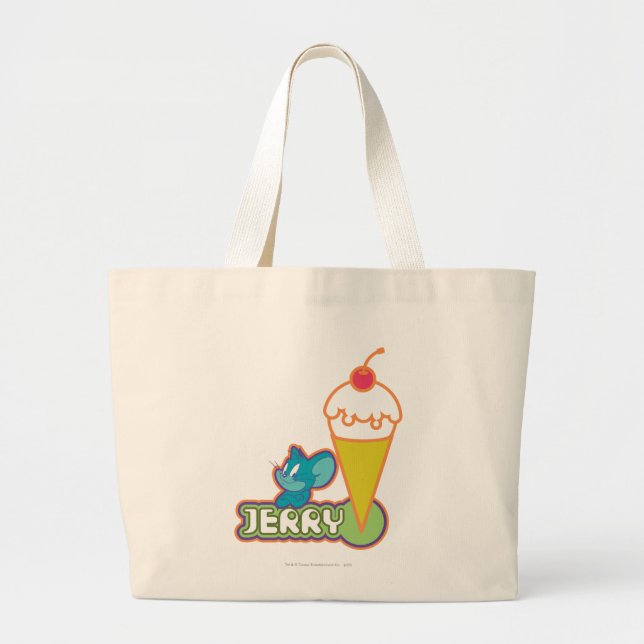 Jerry Ice Cream Large Tote Bag (Front)